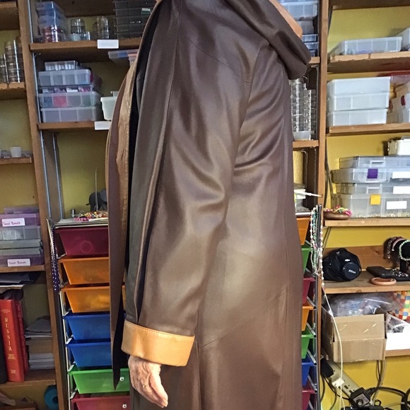 KONUK Genuine Leather Coat, full length, buttery soft, Leather, coat brown - Picture 14 of 16
